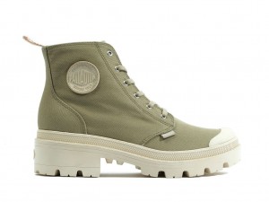 Palladium Pallabase Twill Stivali Donna Dune | TYFUB-0152