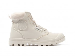 Palladium Pampa Hi Snow Warm Stivali Donna Almond Milk | CQLJK-9238