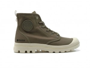 Palladium Pampa Hi Zip Organic Stivali Bambino Verdi | ZXMPL-2139