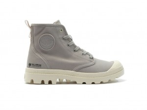 Palladium Pampa Hi Zip Organic Stivali Bambino Grigie | TPEDS-9057