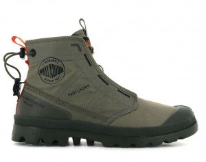 Palladium Pampa Travel Lite Stivali Bambino Verdi | FOQBN-8470