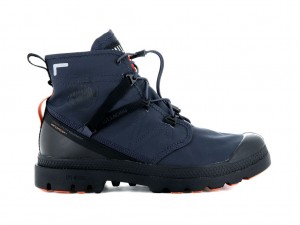 Palladium Pampa Travel Lite+ Waterproof Stivali Uomo Indaco | YXDQE-8201