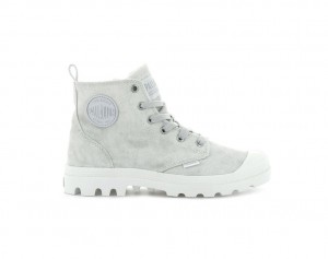 Palladium Pampa Zip Desertwash Stivali Donna Bianche | BWASL-5291