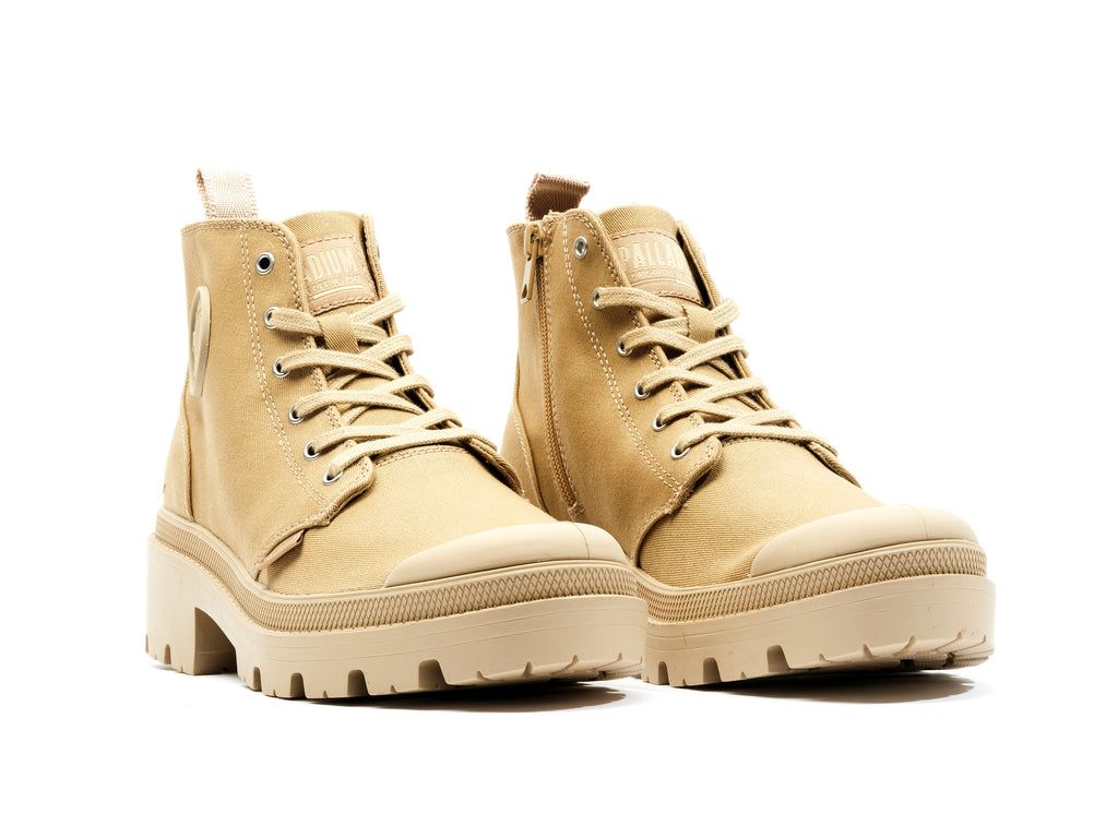 Palladium Pallabase Twill Stivali Donna Caramel | XYWGO-1650