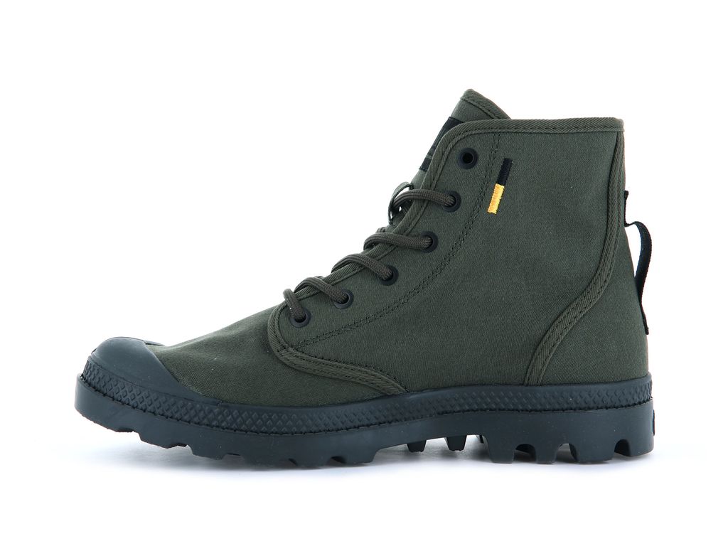 Palladium Pampa Hi Htg Supply Stivali Bambino Verde Oliva | JCHYN-4127