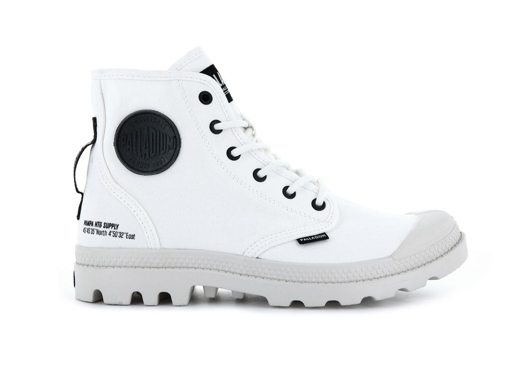 Palladium Pampa Hi Htg Supply Stivali Donna Bianche | YLMOW-0768