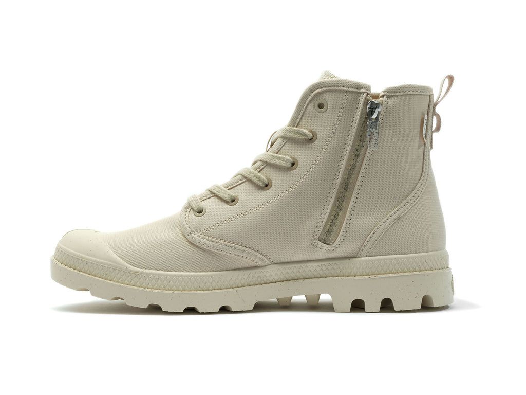 Palladium Pampa Hi Zip Organic Stivali Bambino Sahara | MCXIN-2146