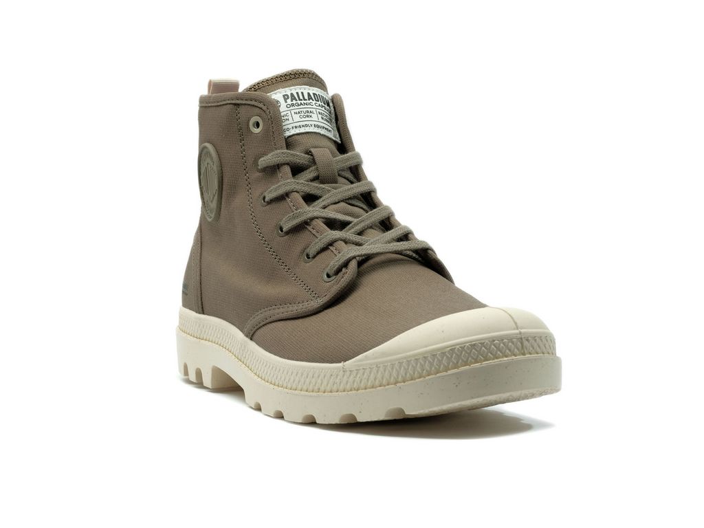 Palladium Pampa Hi Zip Organic Stivali Donna Verdi | KUESG-7462