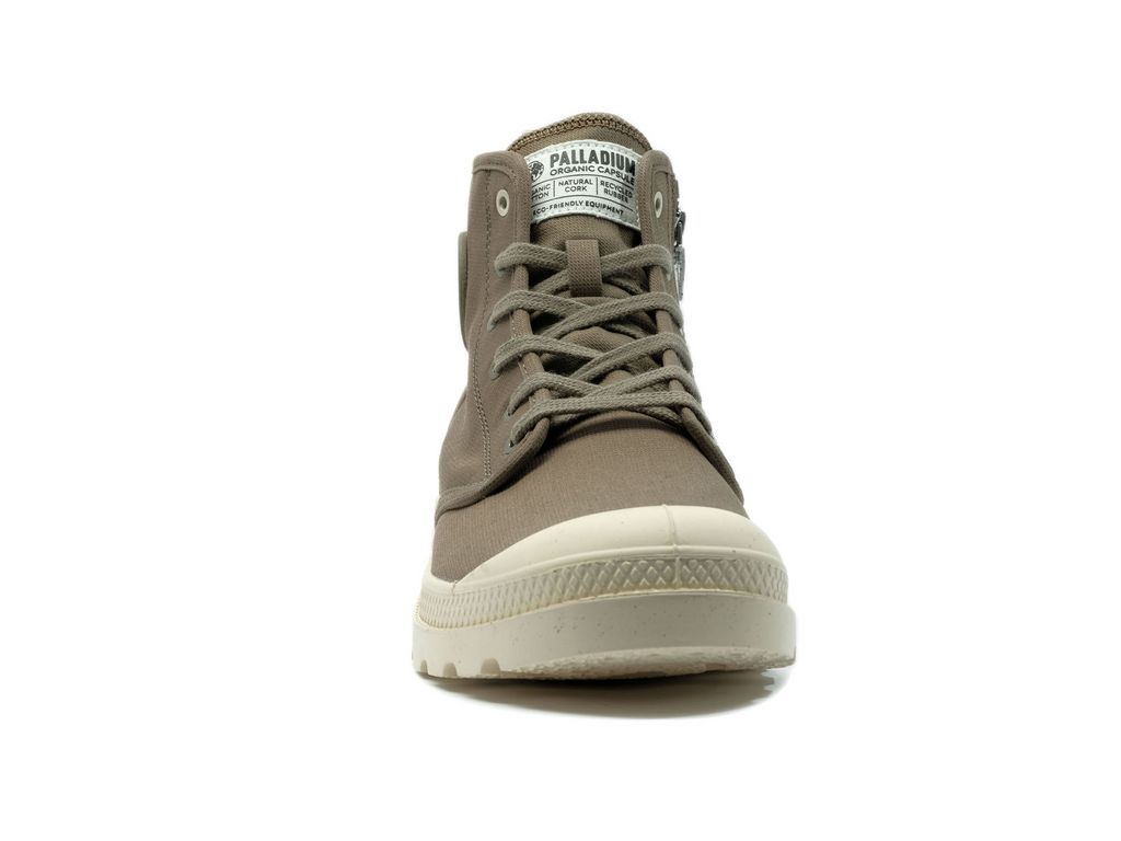 Palladium Pampa Hi Zip Organic Stivali Uomo Verdi | WBPSE-0948