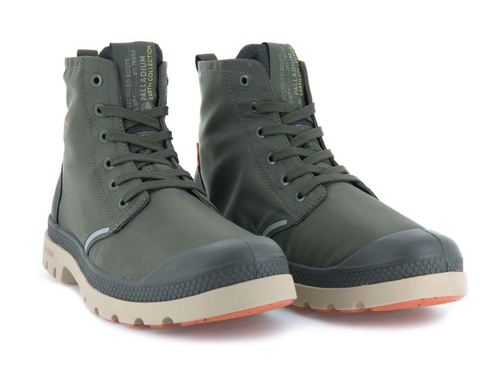 Palladium Pampa Lite+ Recycle Wp+ Stivali Bambino Verde Oliva Verde Oliva | QWJUY-3712