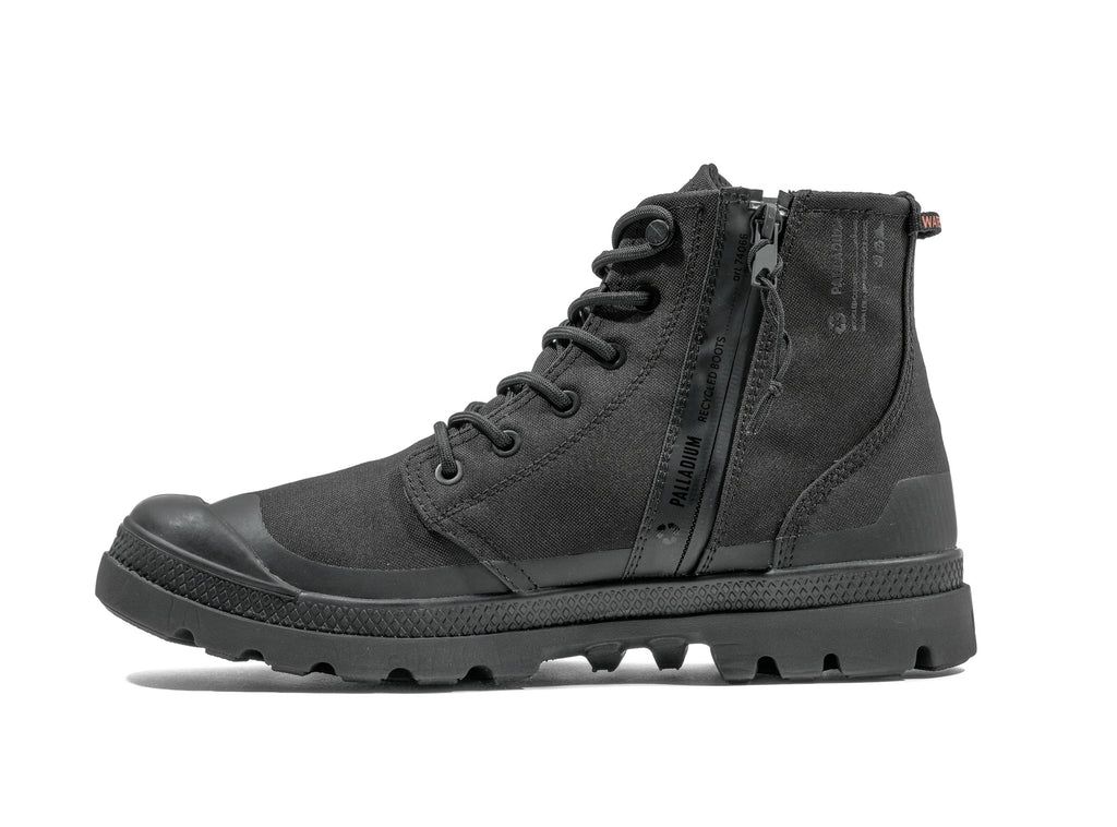 Palladium Pampa Rcyl Lt+wp+zip Stivali Uomo Nere Nere | TYXDV-3072