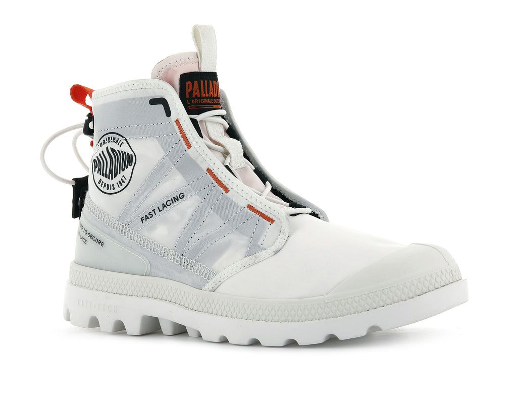 Palladium Pampa Travel Lite Stivali Bambino Bianche | SVPRH-8049