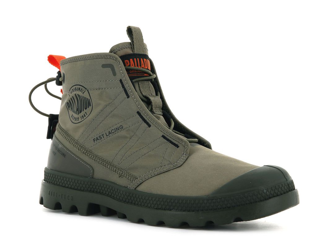 Palladium Pampa Travel Lite Stivali Bambino Verdi | FOQBN-8470