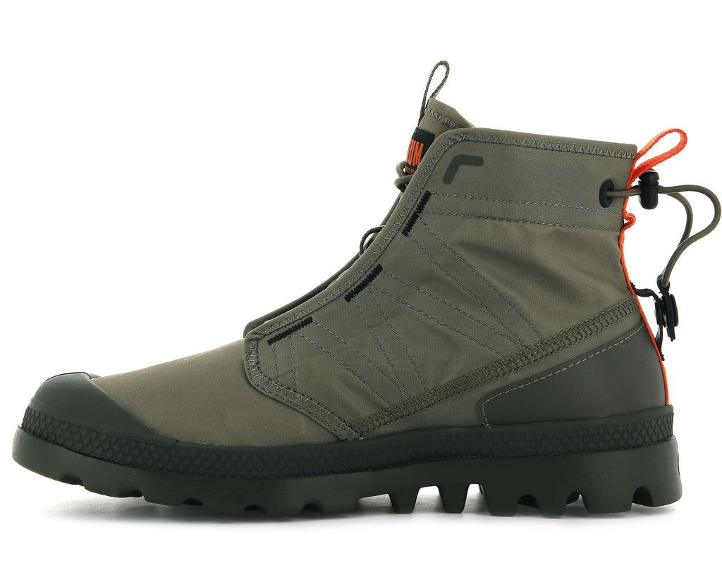 Palladium Pampa Travel Lite Stivali Bambino Verdi | FOQBN-8470