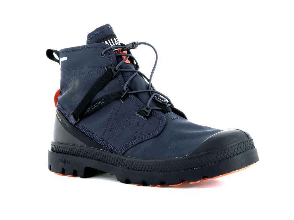 Palladium Pampa Travel Lite+ Waterproof Stivali Uomo Indaco | YXDQE-8201