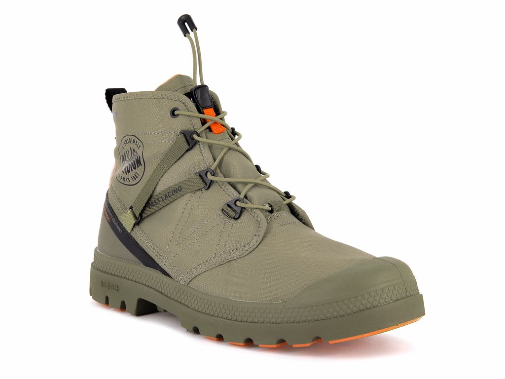 Palladium Pampa Travel Lite+ Waterproof Stivali Uomo Dune | KZYWF-1948