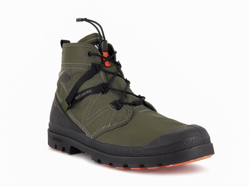 Palladium Pampa Travel Lite+ Waterproof Stivali Uomo Verde Oliva | GQXWU-9752