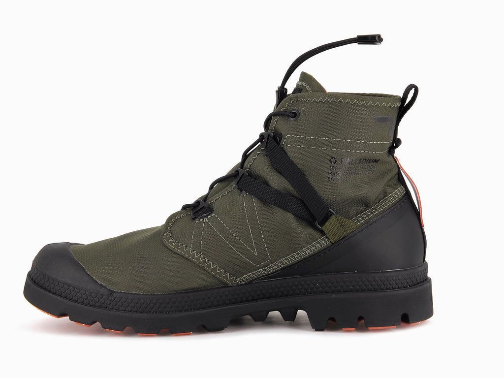 Palladium Pampa Travel Lite+ Waterproof Stivali Donna Verde Oliva | VFXJT-8175