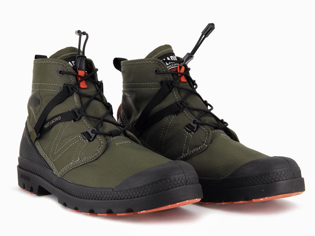 Palladium Pampa Travel Lite+ Waterproof Stivali Donna Verde Oliva | VFXJT-8175