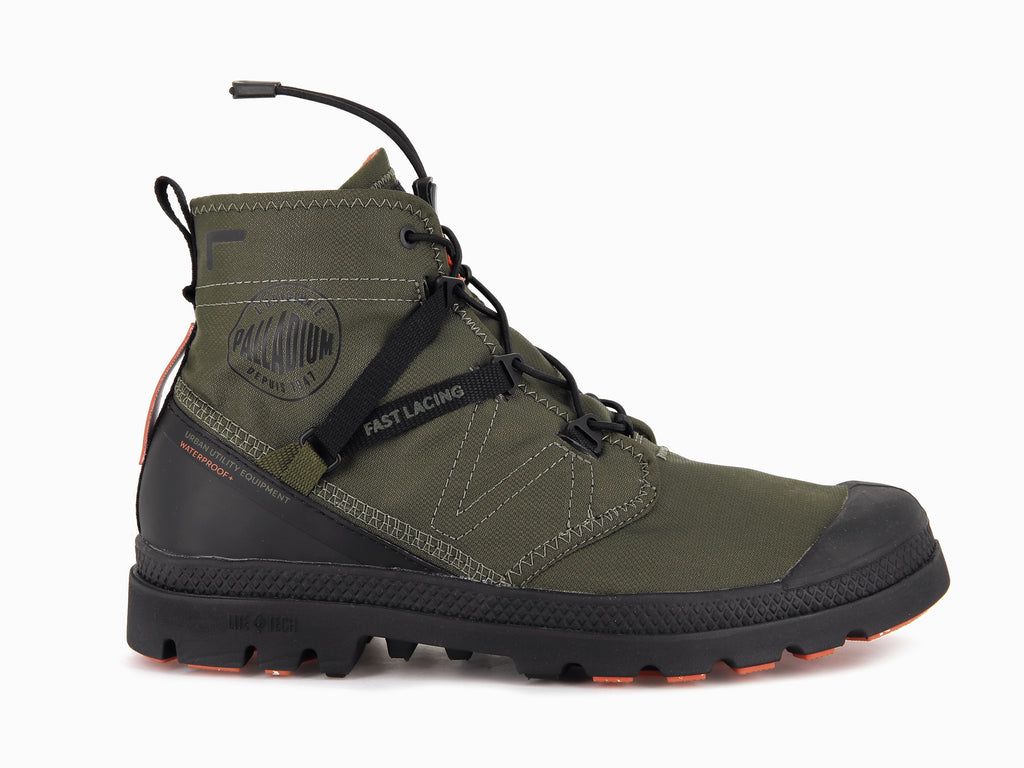 Palladium Pampa Travel Lite+ Waterproof Stivali Donna Verde Oliva | VFXJT-8175